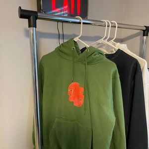 Unklear Large Vintage Olive Green Hoodie